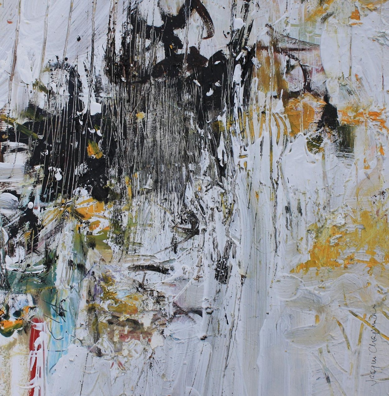 Allotment, Marigolds II, Oil on paper 29 x 29 cm, 2013