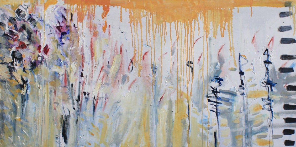 Heat III, Oil on canvas, 80 x 160 x 4 cm, 2013