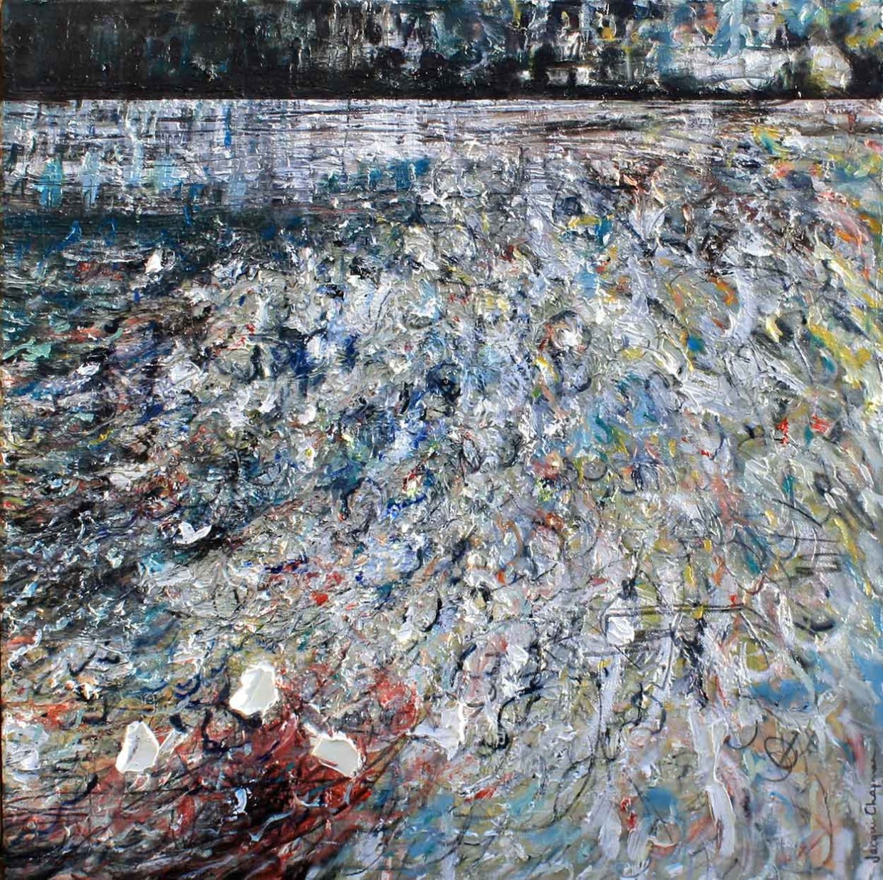 Garden Fountain, oil on canvas, 60 x 60 x 4 cm, 2013