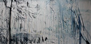 Snow (1), oil on canvas, 80 x 160 x 4cm, 2013
