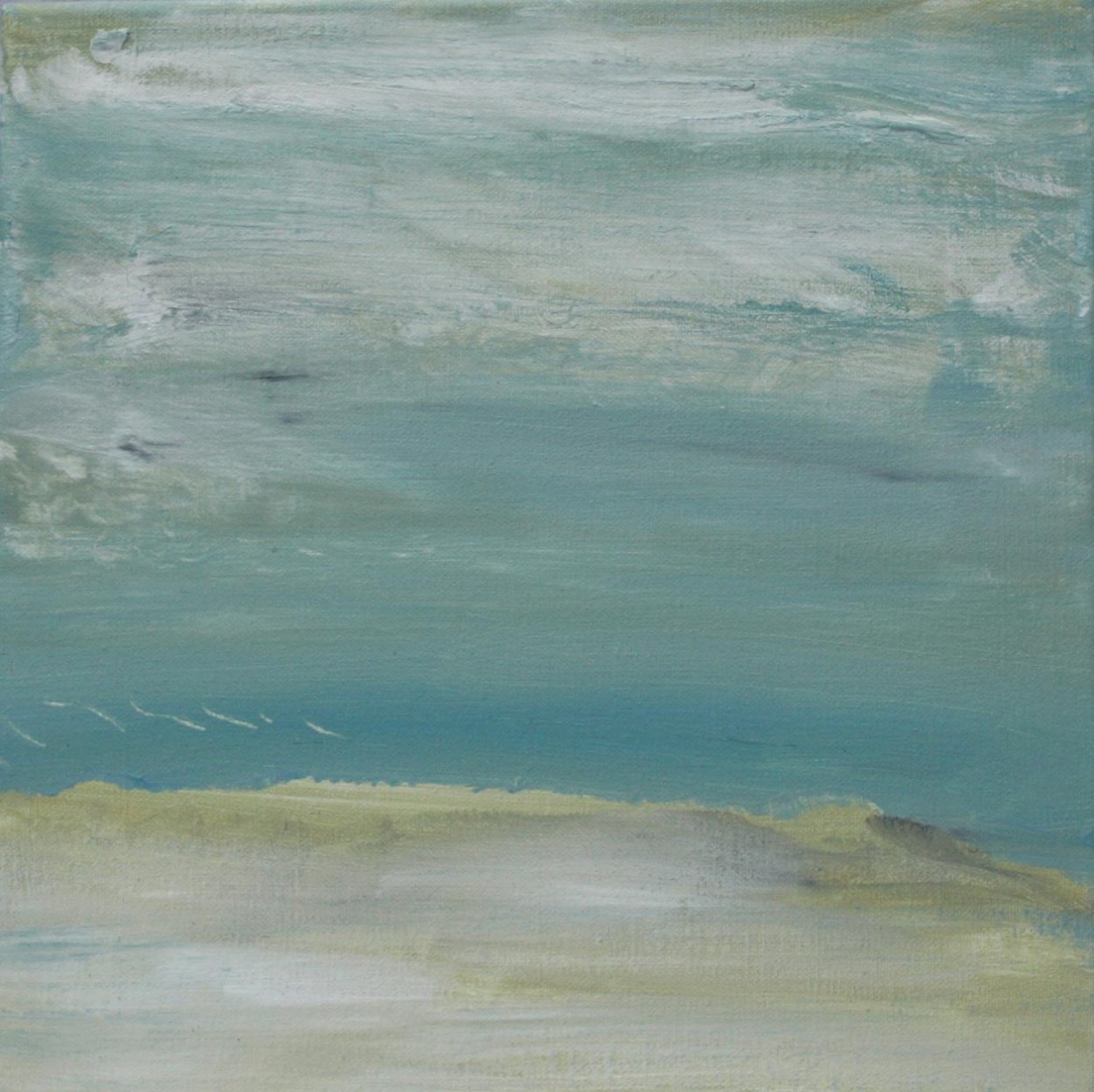 Beach View, Strand, oil on linen, 30 x 30 cm 2015