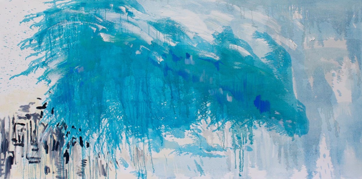 Wave II, oil on canvas, 80 x 160 cm 2015